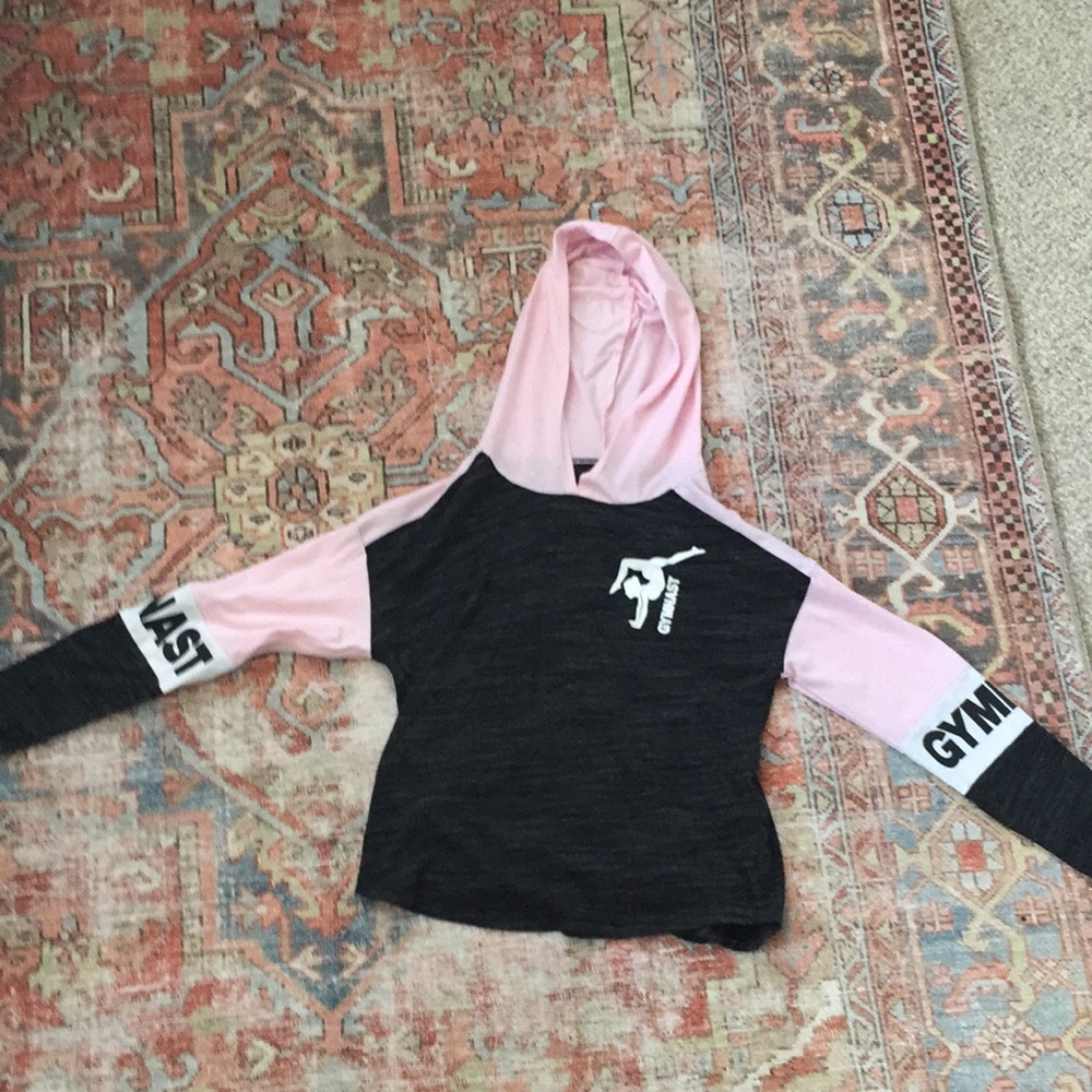 pink and gray gymnast shirt